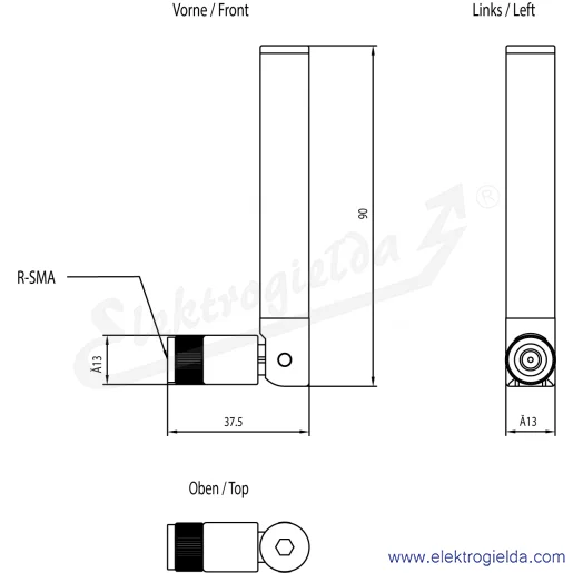 Rysunek wymiarowy Rysunek wymiarowy