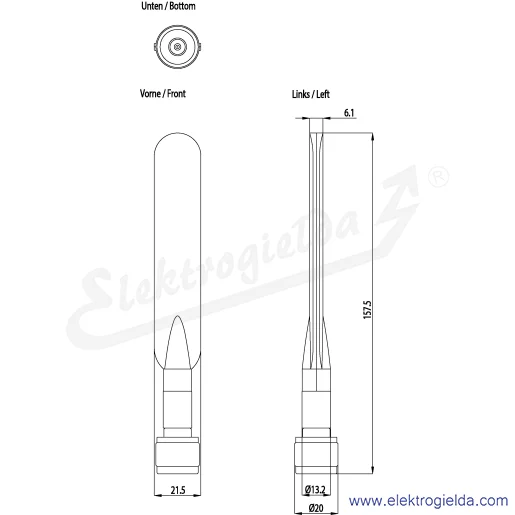 Rysunek wymiarowy Rysunek wymiarowy