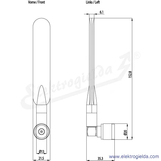 Rysunek wymiarowy Rysunek wymiarowy