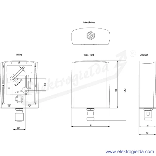 Rysunek wymiarowy Rysunek wymiarowy
