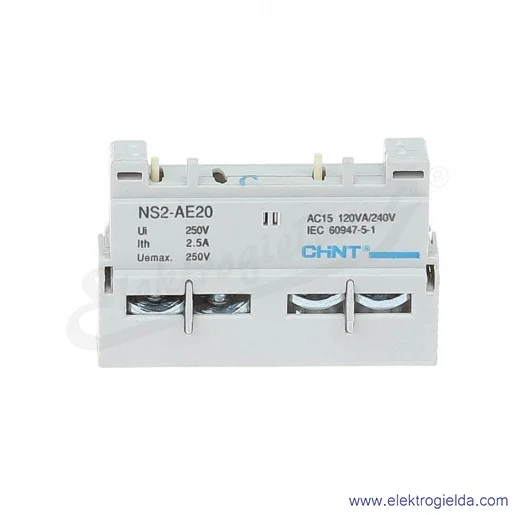 Styki pomocnicze 511631, NS2-AE20, do wyłączników silnikowych Styki pomocnicze 511631, NS2-AE20, do wyłączników silnikowych
