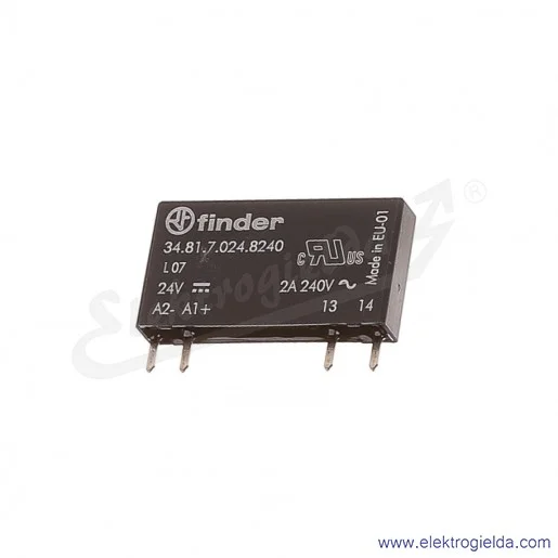 Przekaźnik półprzewodnikowy 34.81.7.024.8240 1P 24V DC do gniazd i obwodów drukowanych Przekaźnik półprzewodnikowy 34.81.7.024.8240 1P 24V DC do gniazd i obwodów drukowanych