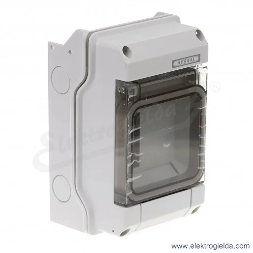 Rozdzielnica KV 1503 natynkowa, 1x3 moduły, IP 54, z zaciskami bezśrubowymi Fixconnect Rozdzielnica KV 1503 natynkowa, 1x3 moduły, IP 54, z zaciskami bezśrubowymi Fixconnect