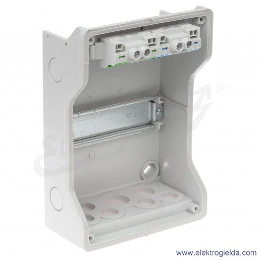 Rozdzielnica KV 1506 natynkowa, 1x6 modułów, IP 54, z zaciskami bezśrubowymi Fixconnect Rozdzielnica KV 1506 natynkowa, 1x6 modułów, IP 54, z zaciskami bezśrubowymi Fixconnect