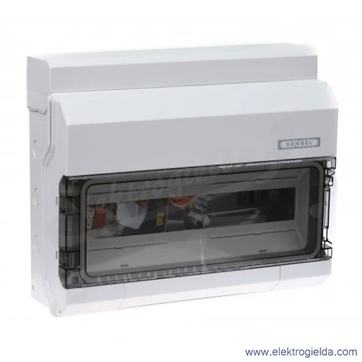 Rozdzielnica KV 1518 natynkowa, 1x18 modułów, IP 54, z zaciskami bezśrubowymi Fixconnect Rozdzielnica KV 1518 natynkowa, 1x18 modułów, IP 54, z zaciskami bezśrubowymi Fixconnect