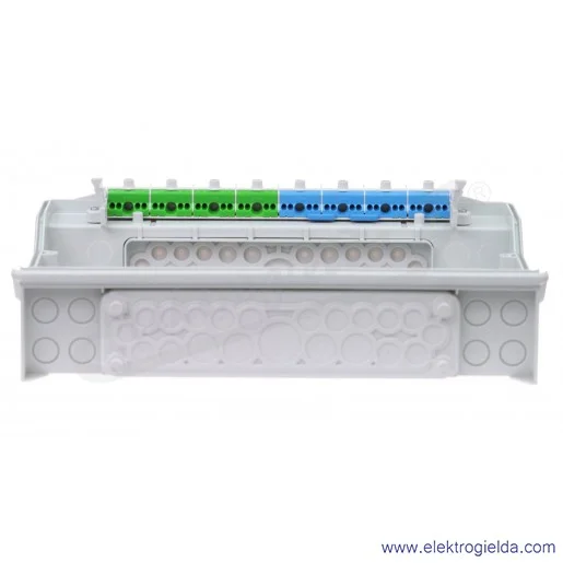 Rozdzielnica KV 1518 natynkowa, 1x18 modułów, IP 54, z zaciskami bezśrubowymi Fixconnect Rozdzielnica KV 1518 natynkowa, 1x18 modułów, IP 54, z zaciskami bezśrubowymi Fixconnect