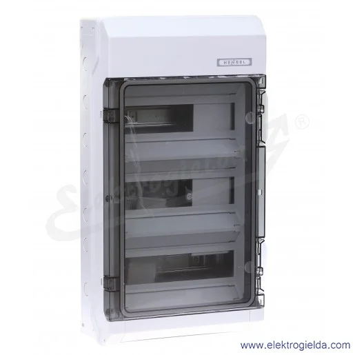 Rozdzielnica KV 3536 natynkowa, 3x12 modułów, IP 54, z zaciskami bezśrubowymi Fixconnect Rozdzielnica KV 3536 natynkowa, 3x12 modułów, IP 54, z zaciskami bezśrubowymi Fixconnect