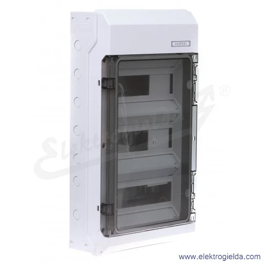 Rozdzielnica KV 3536 natynkowa, 3x12 modułów, IP 54, z zaciskami bezśrubowymi Fixconnect Rozdzielnica KV 3536 natynkowa, 3x12 modułów, IP 54, z zaciskami bezśrubowymi Fixconnect