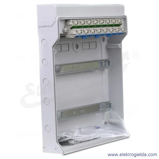 Rozdzielnica KV 2536 natynkowa, 2x18 modułów, IP 54, z zaciskami bezśrubowymi Fixconnect Rozdzielnica KV 2536 natynkowa, 2x18 modułów, IP 54, z zaciskami bezśrubowymi Fixconnect