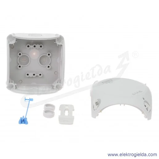 Puszka odgałęźna DK 0200 GZ szara, IP 66, 93x93x62mm, z dławnicami membranowymi, bez zacisków Puszka odgałęźna DK 0200 GZ szara, IP 66, 93x93x62mm, z dławnicami membranowymi, bez zacisków