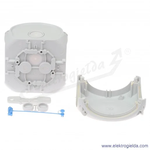 Puszka odgałęźna DK 0400 GZ szara, IP 66, 104x104x70 mm, z dławnicami membranowymi, bez zacisków Puszka odgałęźna DK 0400 GZ szara, IP 66, 104x104x70 mm, z dławnicami membranowymi, bez zacisków