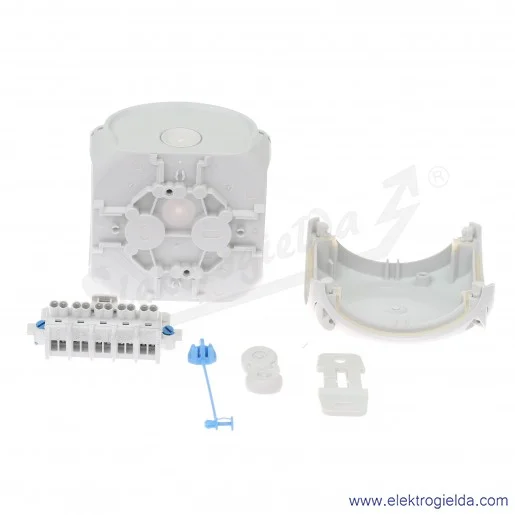 Puszka odgałęźna DK 0202 GZ szara, IP 66, 93x93x62mm, z dławnicami membranowymi, zaciskami 5x2,5mm2 Puszka odgałęźna DK 0202 GZ szara, IP 66, 93x93x62mm, z dławnicami membranowymi, zaciskami 5x2,5mm2