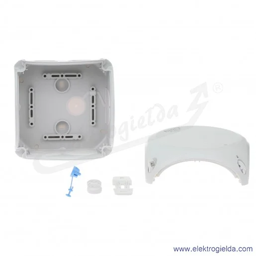 Puszka odgałęźna DK 0600 GZ szara, IP 66, 130x130x77 mm, z dławnicami membranowymi, bez zacisków Puszka odgałęźna DK 0600 GZ szara, IP 66, 130x130x77 mm, z dławnicami membranowymi, bez zacisków