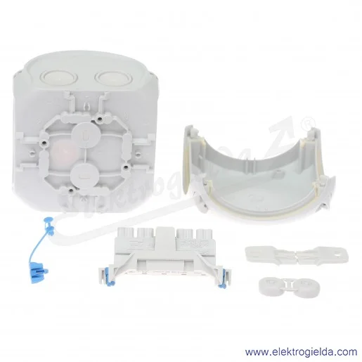 Puszka odgałęźna DK 0404 GZ szara, IP 66, 104x104x70 mm, z dławnicami membranowymi, zaciskami 5x4mm2 Puszka odgałęźna DK 0404 GZ szara, IP 66, 104x104x70 mm, z dławnicami membranowymi, zaciskami 5x4mm2