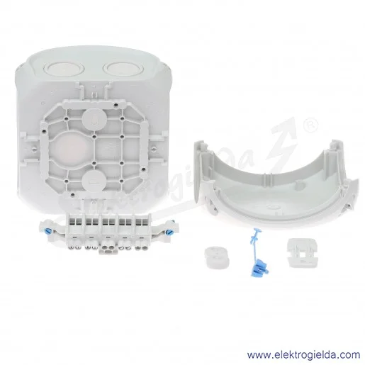 Puszka odgałęźna DK 0604 GZ szara, IP 66, 130x130x77 mm, z dławnicami membranowymi, zaciskami 5x4mm2 Puszka odgałęźna DK 0604 GZ szara, IP 66, 130x130x77 mm, z dławnicami membranowymi, zaciskami 5x4mm2
