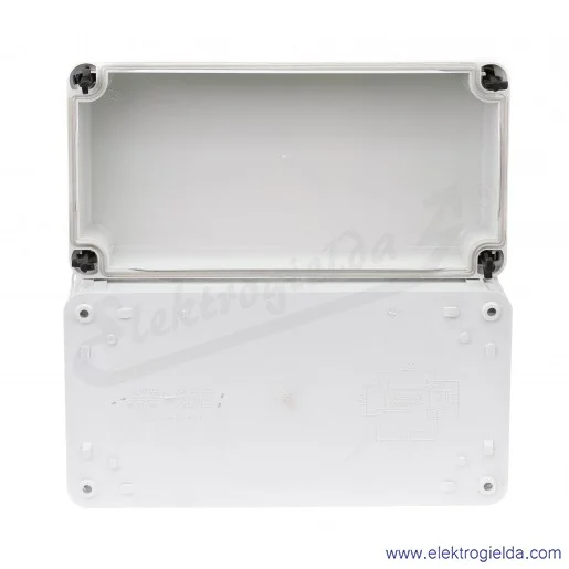 Obudowa K 0101 IP 65, 300x150x170, bez przetłoczeń, pokrywa nieprzezroczysta Obudowa K 0101 IP 65, 300x150x170, bez przetłoczeń, pokrywa nieprzezroczysta