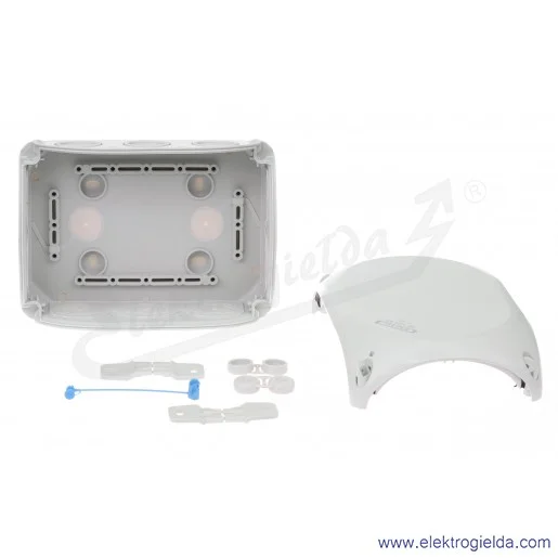 Puszka odgałęźna DK 1000 GZ szara, IP 66, 180x130x77 mm, z dławnicami membranowymi, bez zacisków Puszka odgałęźna DK 1000 GZ szara, IP 66, 180x130x77 mm, z dławnicami membranowymi, bez zacisków