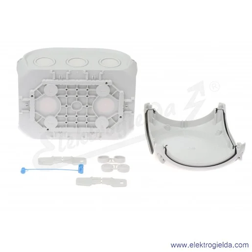 Puszka odgałęźna DK 1000 GZ szara, IP 66, 180x130x77 mm, z dławnicami membranowymi, bez zacisków Puszka odgałęźna DK 1000 GZ szara, IP 66, 180x130x77 mm, z dławnicami membranowymi, bez zacisków