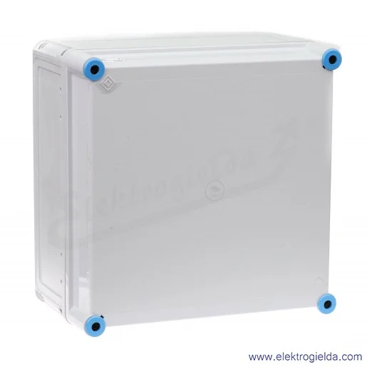 Obudowa K 0201 IP 65, 300x300x170, bez przetłoczeń, pokrywa nieprzezroczysta Obudowa K 0201 IP 65, 300x300x170, bez przetłoczeń, pokrywa nieprzezroczysta
