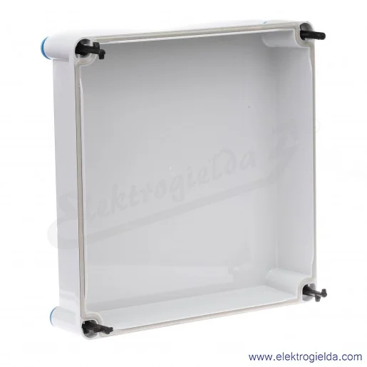 Obudowa K 0201 IP 65, 300x300x170, bez przetłoczeń, pokrywa nieprzezroczysta Obudowa K 0201 IP 65, 300x300x170, bez przetłoczeń, pokrywa nieprzezroczysta