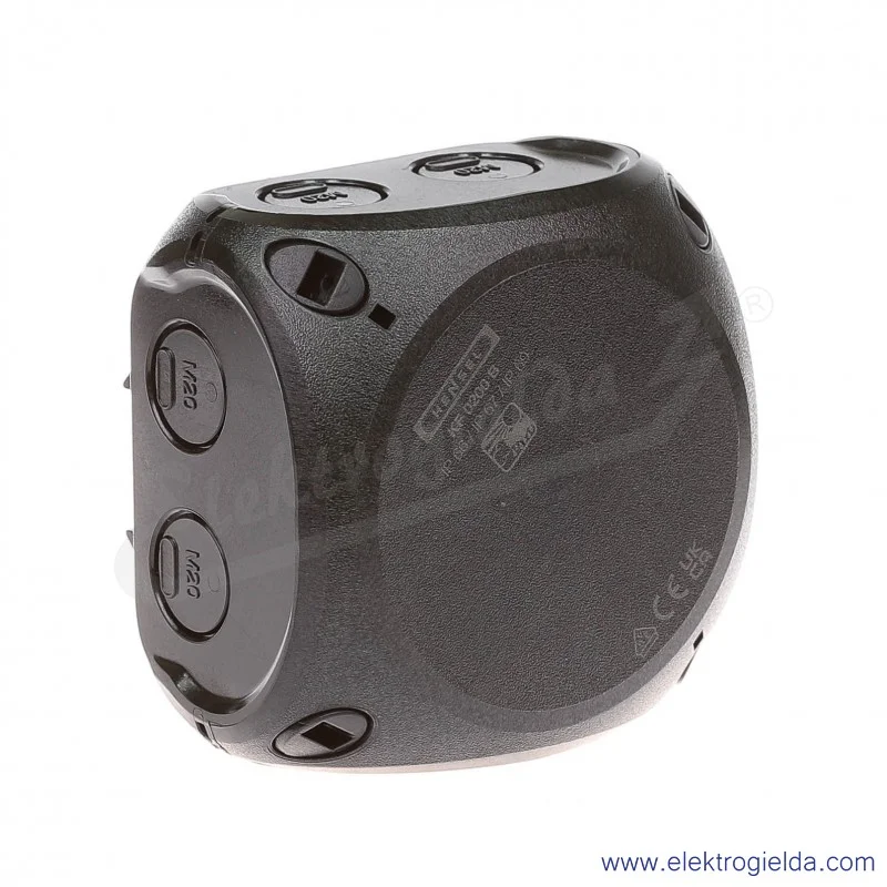 Puszka natynkowa KF 0200 B czarna, IP 66/IP 67, 93x93x62, odgałęźna, bez zacisków Puszka natynkowa KF 0200 B czarna, IP 66/IP 67, 93x93x62, odgałęźna, bez zacisków