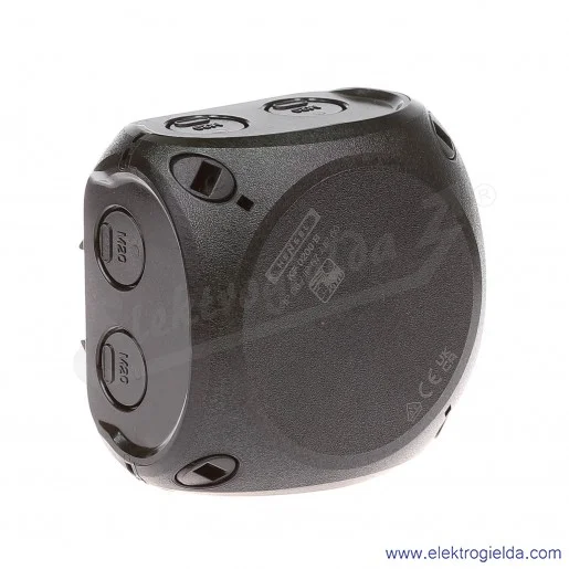 Puszka natynkowa KF 0200 B czarna, IP 66/IP 67, 93x93x62, odgałęźna, bez zacisków Puszka natynkowa KF 0200 B czarna, IP 66/IP 67, 93x93x62, odgałęźna, bez zacisków