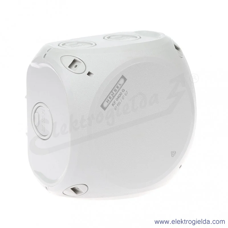 Puszka natynkowa KF 0400 G szara, IP 66/IP 67, 104x104x70, odgałęźna, bez zacisków Puszka natynkowa KF 0400 G szara, IP 66/IP 67, 104x104x70, odgałęźna, bez zacisków