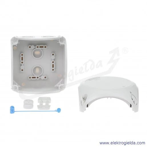 Puszka natynkowa KF 0400 G szara, IP 66/IP 67, 104x104x70, odgałęźna, bez zacisków Puszka natynkowa KF 0400 G szara, IP 66/IP 67, 104x104x70, odgałęźna, bez zacisków