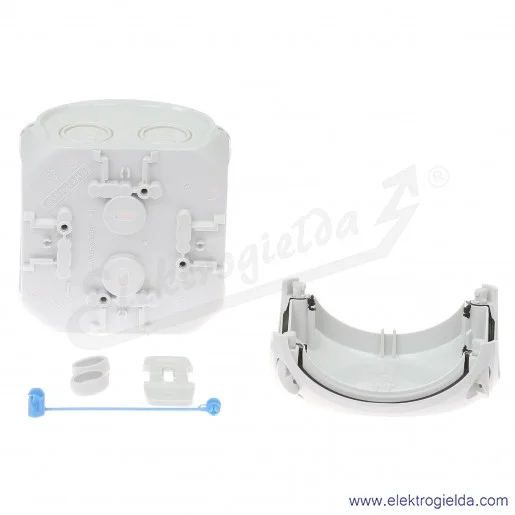 Puszka natynkowa KF 0400 G szara, IP 66/IP 67, 104x104x70, odgałęźna, bez zacisków Puszka natynkowa KF 0400 G szara, IP 66/IP 67, 104x104x70, odgałęźna, bez zacisków