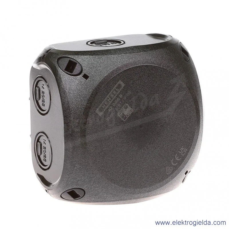 Puszka natynkowa KF 0400 B czarna, IP 66/IP 67, 104x104x70, odgałęźna, bez zacisków Puszka natynkowa KF 0400 B czarna, IP 66/IP 67, 104x104x70, odgałęźna, bez zacisków