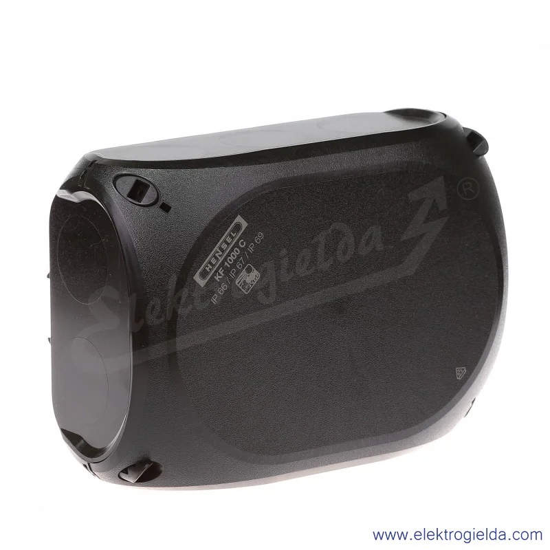 Puszka natynkowa KF 1000 C czarna, IP 66/IP 67, 180x130x77, odgałęźna, bez przetłoczeń, bez zacisków Puszka natynkowa KF 1000 C czarna, IP 66/IP 67, 180x130x77, odgałęźna, bez przetłoczeń, bez zacisków