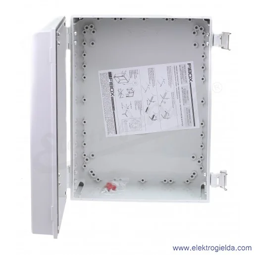 Szafka CAB ABS 403018 G 400x300x180, drzwi szare zamykane na klamry na dłuższym boku IP65 Szafka CAB ABS 403018 G 400x300x180, drzwi szare zamykane na klamry na dłuższym boku IP65