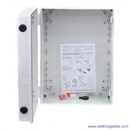 Szafka CAB PC 403018 G3B 400x300x180, drzwi szare zamykane na zamek na dłuższym boku IP65 Szafka CAB PC 403018 G3B 400x300x180, drzwi szare zamykane na zamek na dłuższym boku IP65