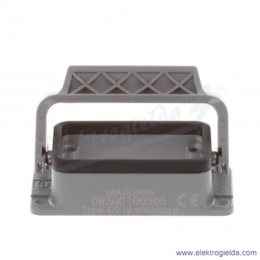 Obudowa złącza 09300100305, Han 10 B-agg-LB, z zatrzaskiem Obudowa złącza 09300100305, Han 10 B-agg-LB, z zatrzaskiem