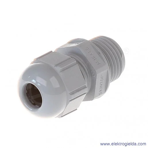 Dławik metryczny 53017010, ST M 16x1,5, szary (dłuższy gwint przyłączeniowy 12mm) Dławik metryczny 53017010, ST M 16x1,5, szary (dłuższy gwint przyłączeniowy 12mm)