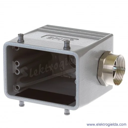 H-A 32 TS 21 Obudowa wtyczki boczna aluminiowa wkłady 2x16 pinów 16A 400V H-A 32 TS 21 Obudowa wtyczki boczna aluminiowa wkłady 2x16 pinów 16A 400V