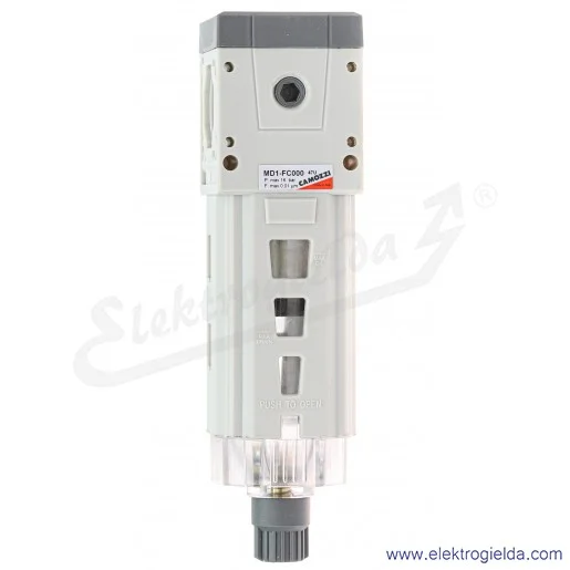 Filtr koalescencyjny MD1-FC000, filtracja 0,01 µm, 0-16 Bar, 600-1200 l/min w zależności od wybranego naboju przyłączeniowego, s Filtr koalescencyjny MD1-FC000, filtracja 0,01 µm, 0-16 Bar, 600-1200 l/min w zależności od wybranego naboju przyłączeniowego, s