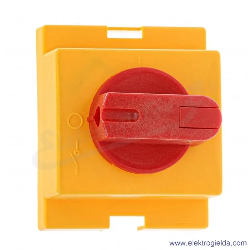 Maskownica K/KU 3PYR żółta z pokrętłem czerwonym Maskownica K/KU 3PYR żółta z pokrętłem czerwonym