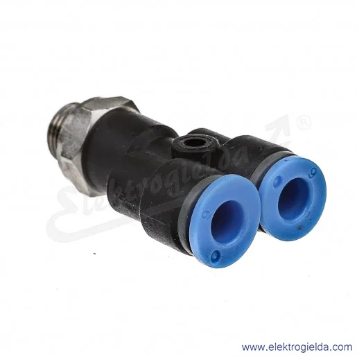 Trójnik z tworzywa typu Y G1/8 + 2x FI6 Trójnik z tworzywa typu Y G1/8 + 2x FI6