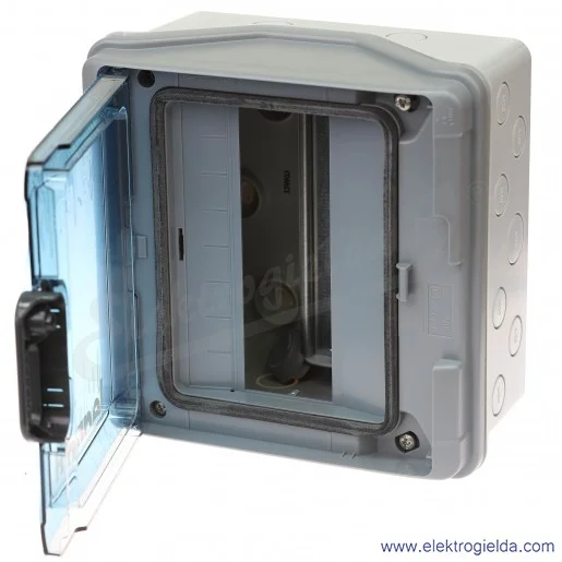 Rozdzielnica 601938, RN 65 1*8 bez listew, 8 modułowa, IP65 Rozdzielnica 601938, RN 65 1*8 bez listew, 8 modułowa, IP65