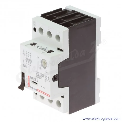 Wyłącznik silnikowy modułowy 606823, M 250 0,4-0,63A, 1z+1r, prąd zadziałania wyzwalaczy elektromagnetycznych 8.8A Wyłącznik silnikowy modułowy 606823, M 250 0,4-0,63A, 1z+1r, prąd zadziałania wyzwalaczy elektromagnetycznych 8.8A