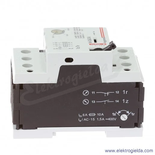 Wyłącznik silnikowy modułowy 606823, M 250 0,4-0,63A, 1z+1r, prąd zadziałania wyzwalaczy elektromagnetycznych 8.8A Wyłącznik silnikowy modułowy 606823, M 250 0,4-0,63A, 1z+1r, prąd zadziałania wyzwalaczy elektromagnetycznych 8.8A