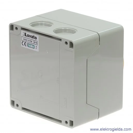 Łącznik krzywkowy GX3210P25 0-1, 3 tory 16A, AC3/400V 11KW pokrętło żółto-czerwone z możliwością blokady, w obudowie IP65 Łącznik krzywkowy GX3210P25 0-1, 3 tory 16A, AC3/400V 11KW pokrętło żółto-czerwone z możliwością blokady, w obudowie IP65