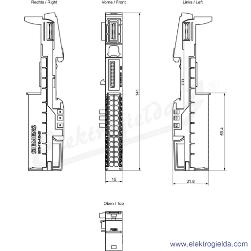 Rysunek wymiarowy Rysunek wymiarowy