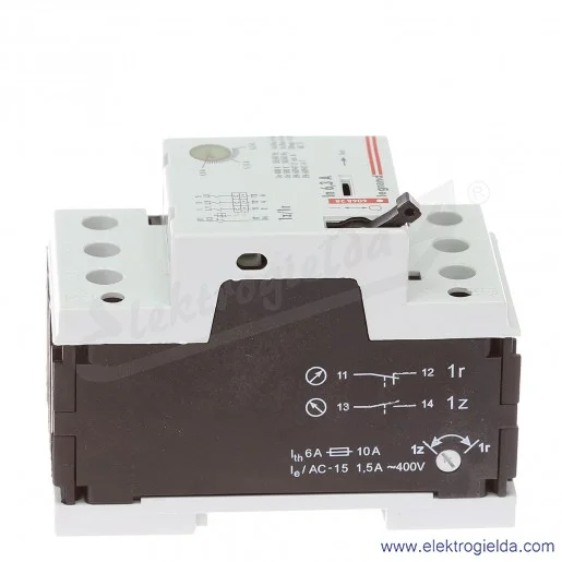 Wyłącznik silnikowy modułowy 606828, M 250 4-6.3A 1z+1r, prąd zadziałania wyzwalaczy 88.2A Wyłącznik silnikowy modułowy 606828, M 250 4-6.3A 1z+1r, prąd zadziałania wyzwalaczy 88.2A