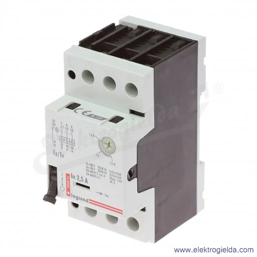 Wyłącznik silnikowy modułowy 606826, M 250 1,6-2,5 1z+1r, prąd zadziałania wyzwalaczy 35A Wyłącznik silnikowy modułowy 606826, M 250 1,6-2,5 1z+1r, prąd zadziałania wyzwalaczy 35A