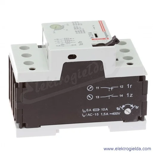 Wyłącznik silnikowy modułowy 606826, M 250 1,6-2,5 1z+1r, prąd zadziałania wyzwalaczy 35A Wyłącznik silnikowy modułowy 606826, M 250 1,6-2,5 1z+1r, prąd zadziałania wyzwalaczy 35A
