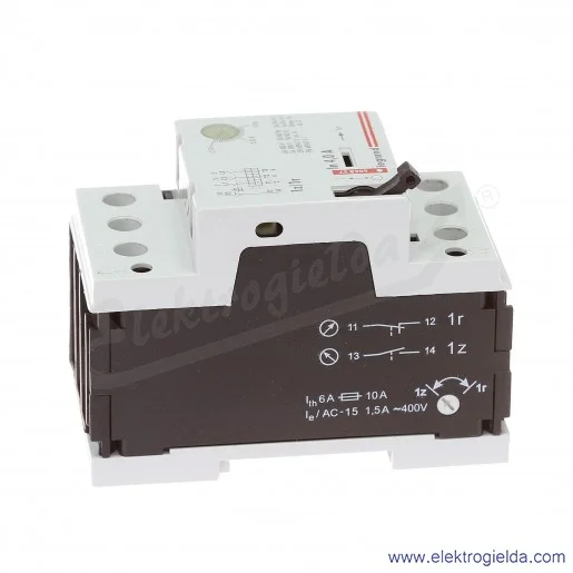 Wyłącznik silnikowy modułowy 606827, M 250 2.5-4 1z+1r, prąd zadziałania wyzwalaczy 56A Wyłącznik silnikowy modułowy 606827, M 250 2.5-4 1z+1r, prąd zadziałania wyzwalaczy 56A