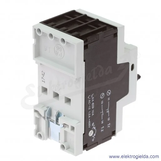 Wyłącznik silnikowy modułowy 606825, M 250 1-1.6 1z+1r, prąd zadziałania wyzwalaczy 22.4A Wyłącznik silnikowy modułowy 606825, M 250 1-1.6 1z+1r, prąd zadziałania wyzwalaczy 22.4A