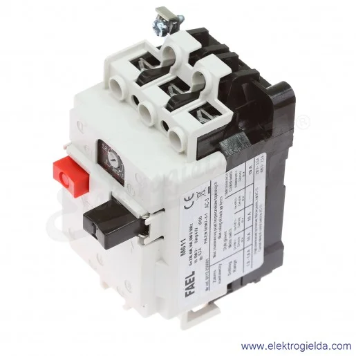 Wyłącznik silnikowy 6112-250001, M 611 1-1.6A, prąd zadziałania wyzwalaczy zwarciowych 27.2A Wyłącznik silnikowy 6112-250001, M 611 1-1.6A, prąd zadziałania wyzwalaczy zwarciowych 27.2A